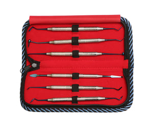 TRUST & CARE TITANIUM BLUE COMPOSITE FILLING INSTRUEMENTS SET OF 6-PCS