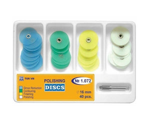 TRUST & CARE 40PCS COMPOSITE POLISHING DISC 14MM + 1 MANDREL KIT